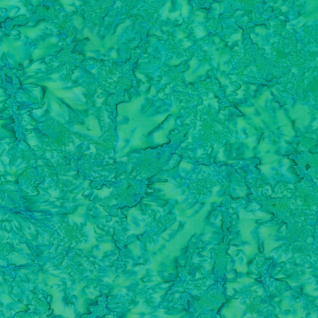 swatch of hand dyed green blue fabric