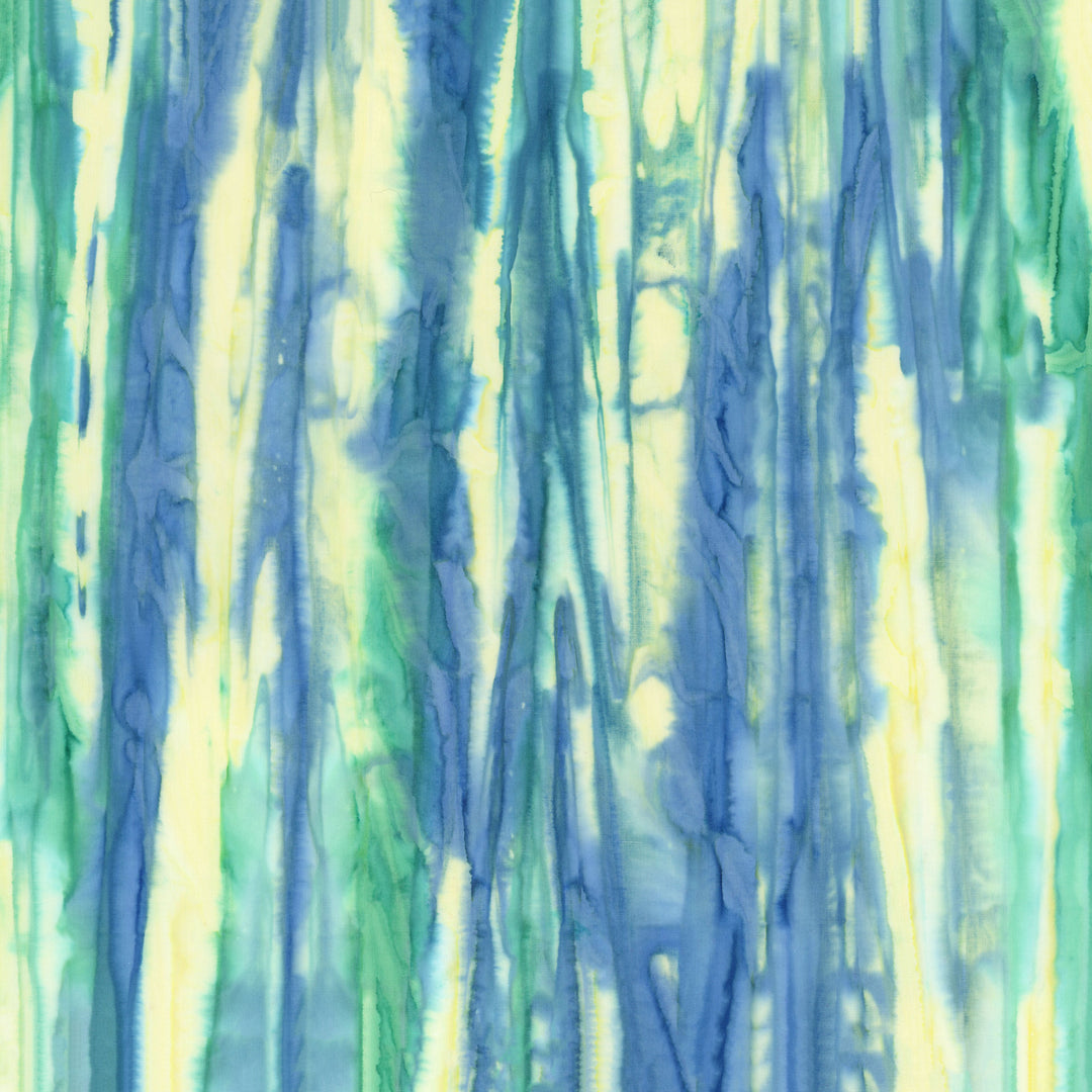 Abstract pattern of blue and green brush strokes
