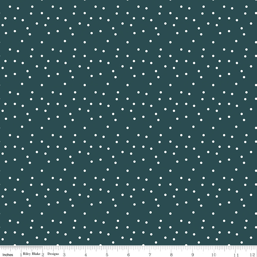 Navy background with white dots