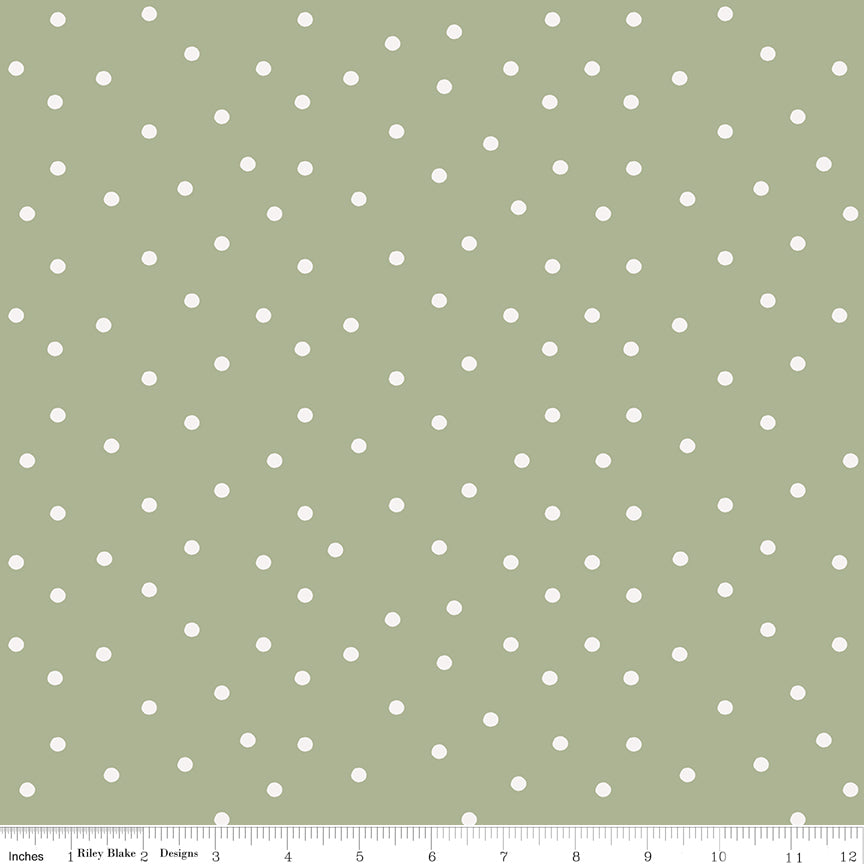 Green background with white dots