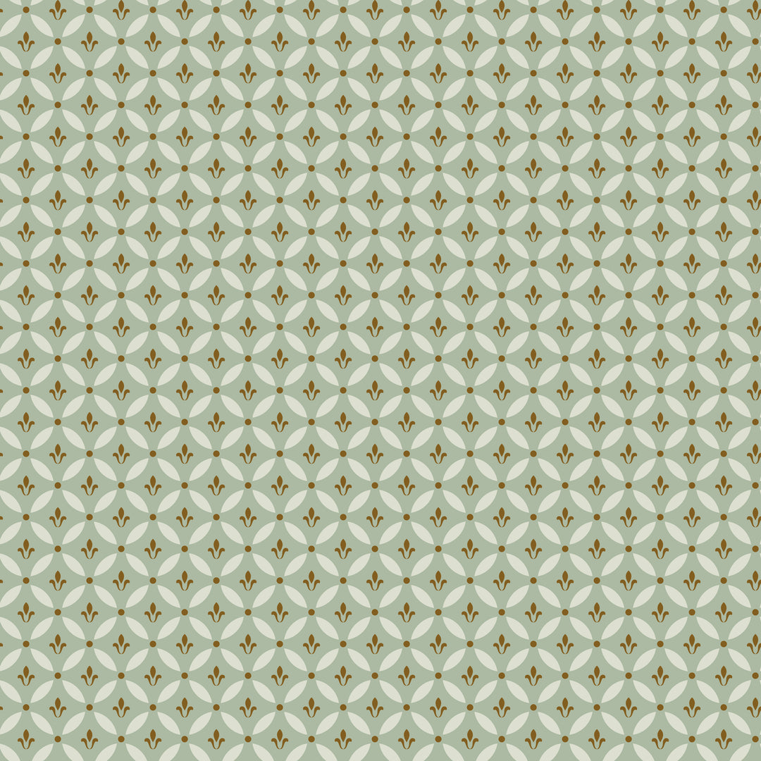 Patterned background with geometric design on a green and white color scheme