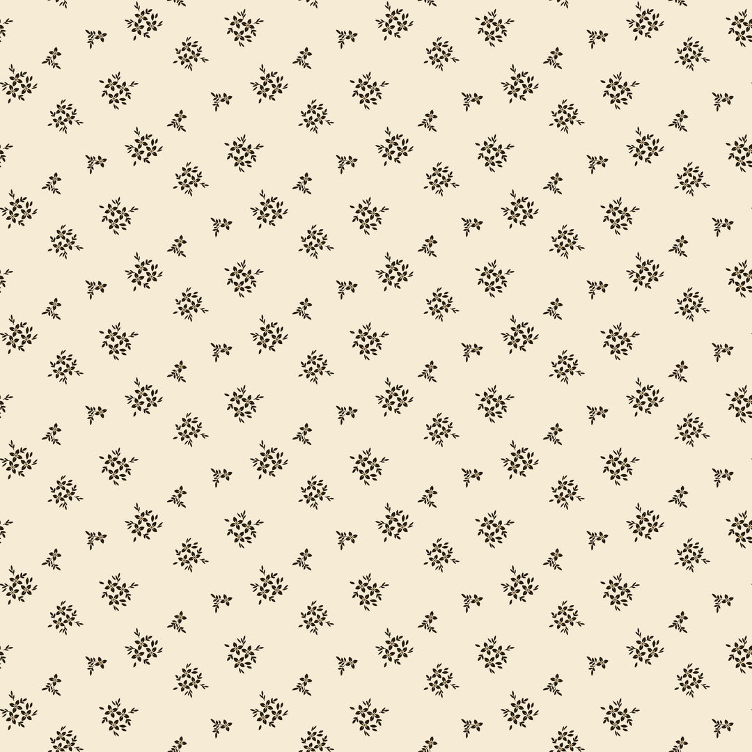 Small floral pattern on a beige background