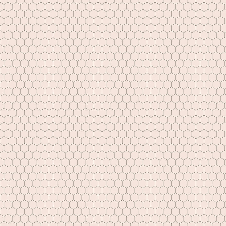 This print features a chicken wire or honeycomb pattern.