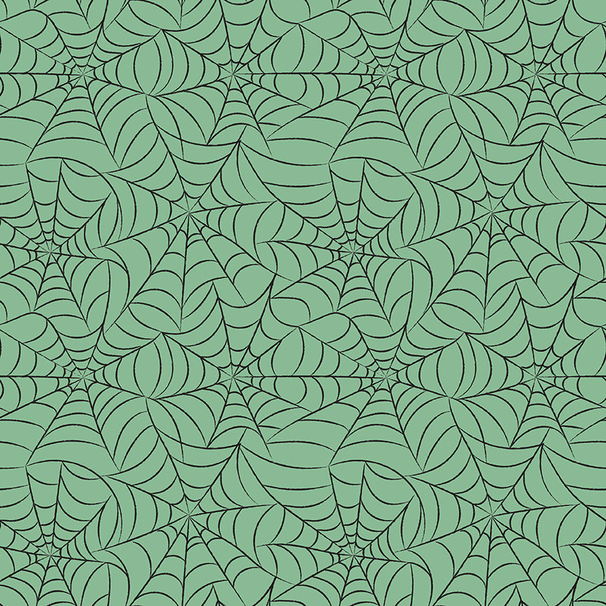 Green spider web pattern on a green background