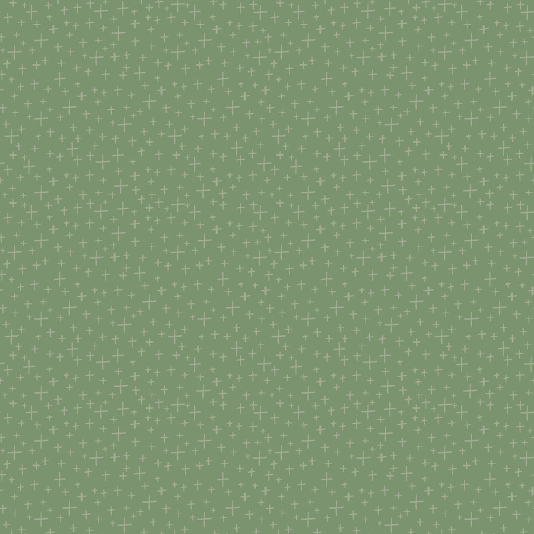 Green background with white cross pattern