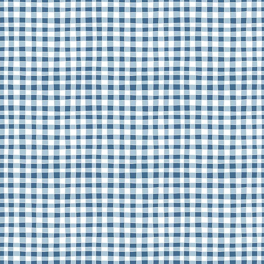 Blue and white checkered pattern