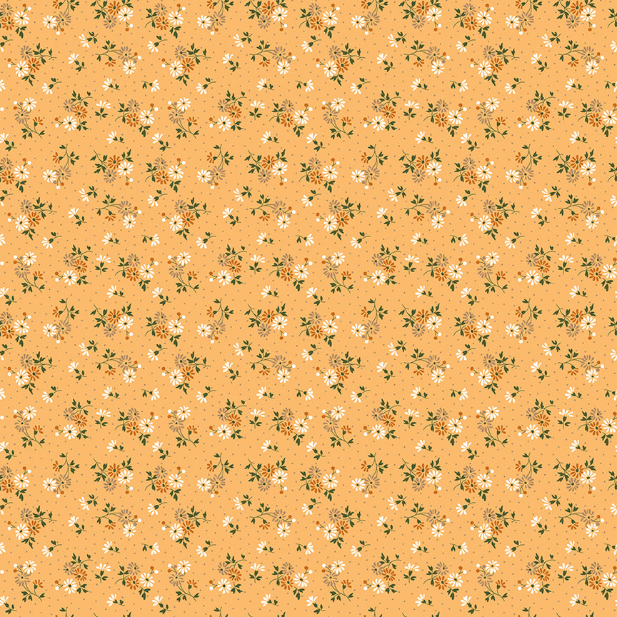 Floral pattern on a peach background