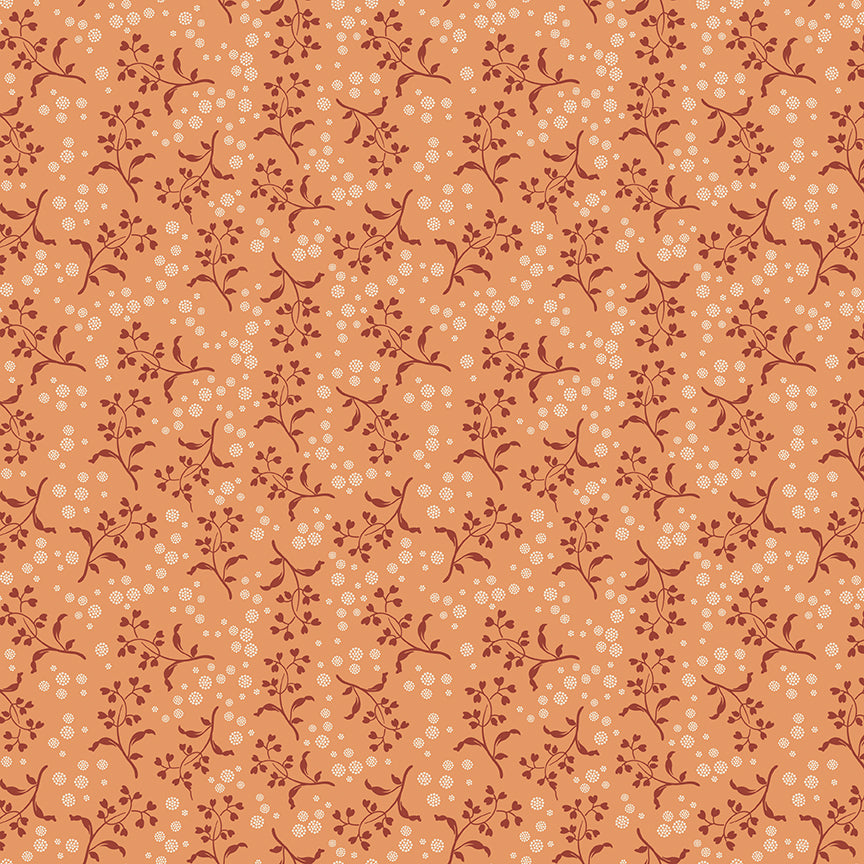 Floral pattern on a peach background