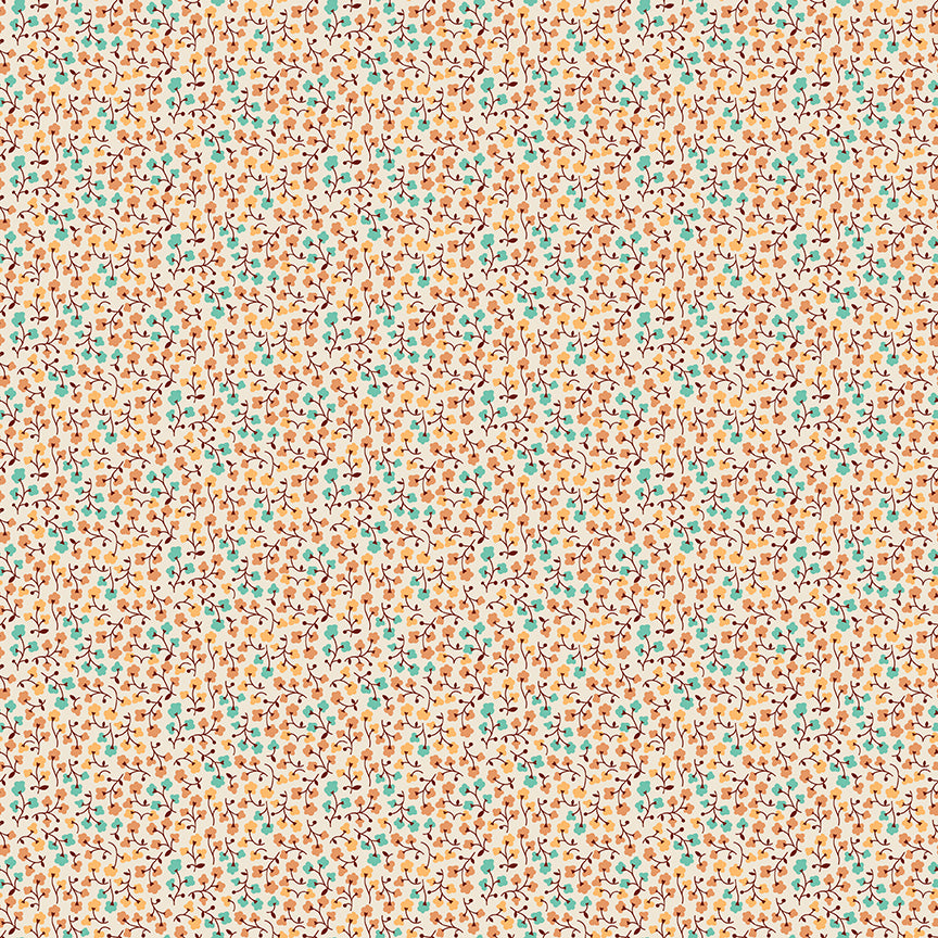 Small floral pattern on a beige background