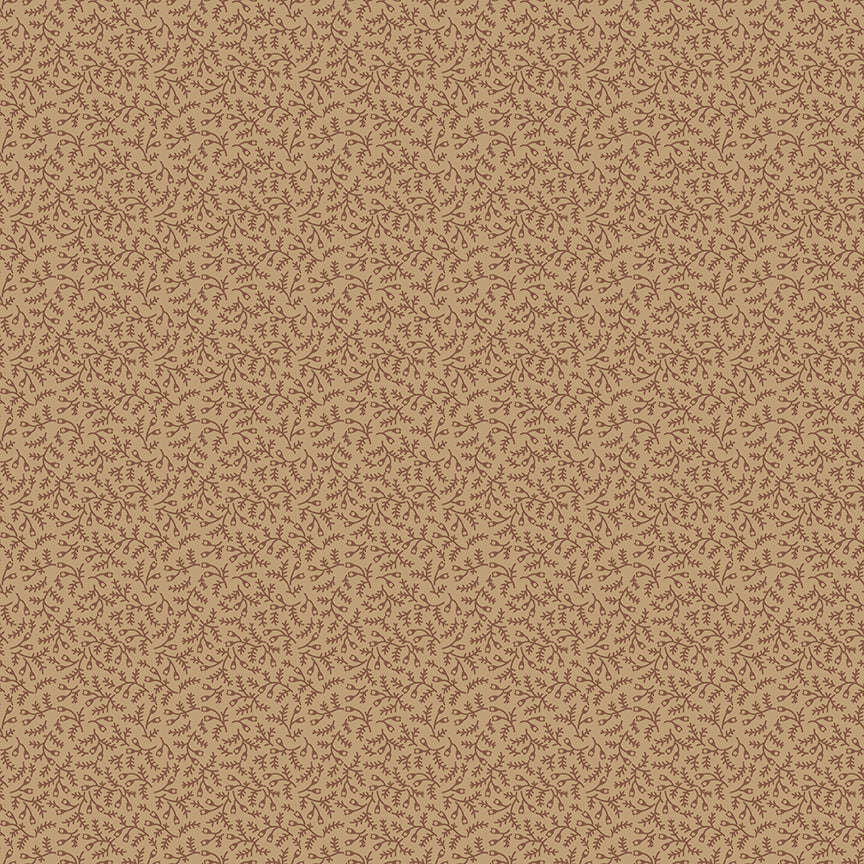 Brown patterned fabric swatch