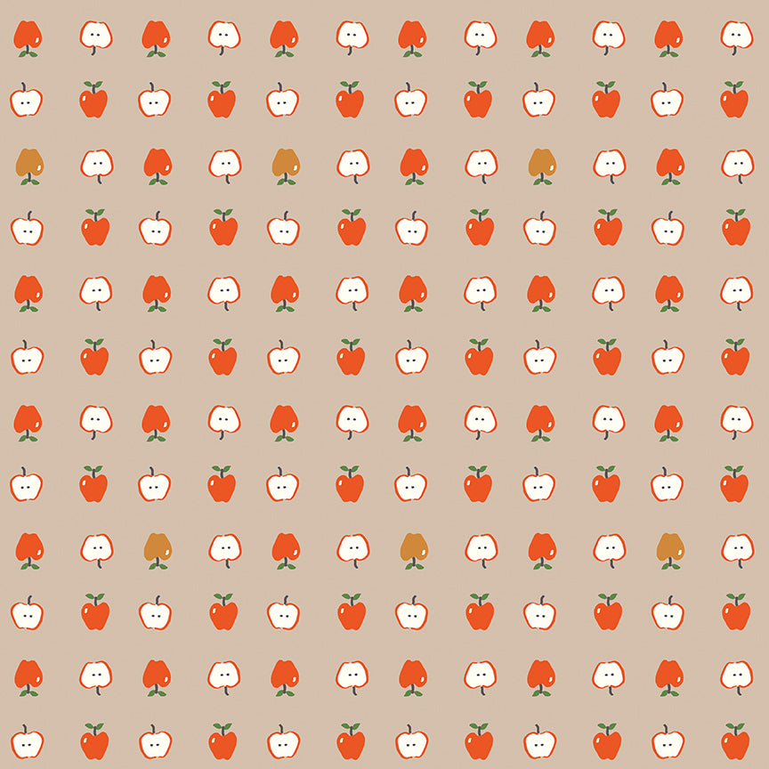 Cotton Nook - Apples - Biscuit - C17972-BISCUIT