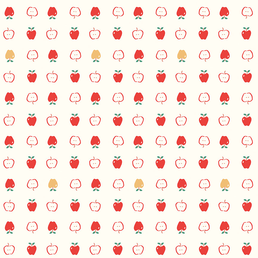 Cotton Nook - Apples - Vintage White - C17972-VINTAGEWHITE