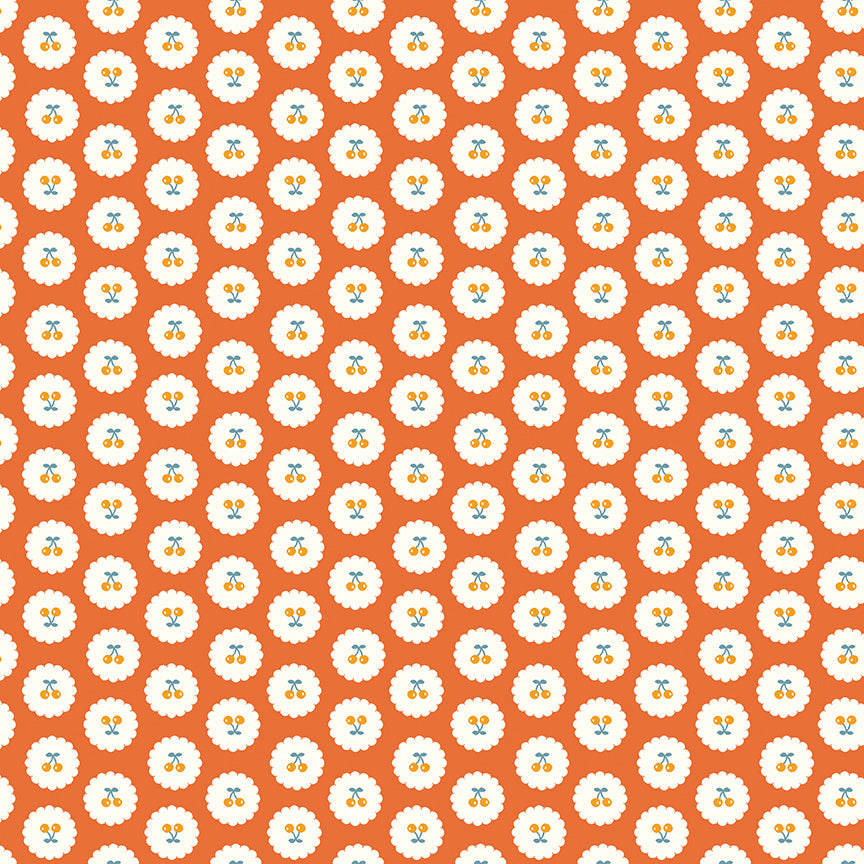 Cotton Nook - Cherries - Orange - C17973-ORANGE