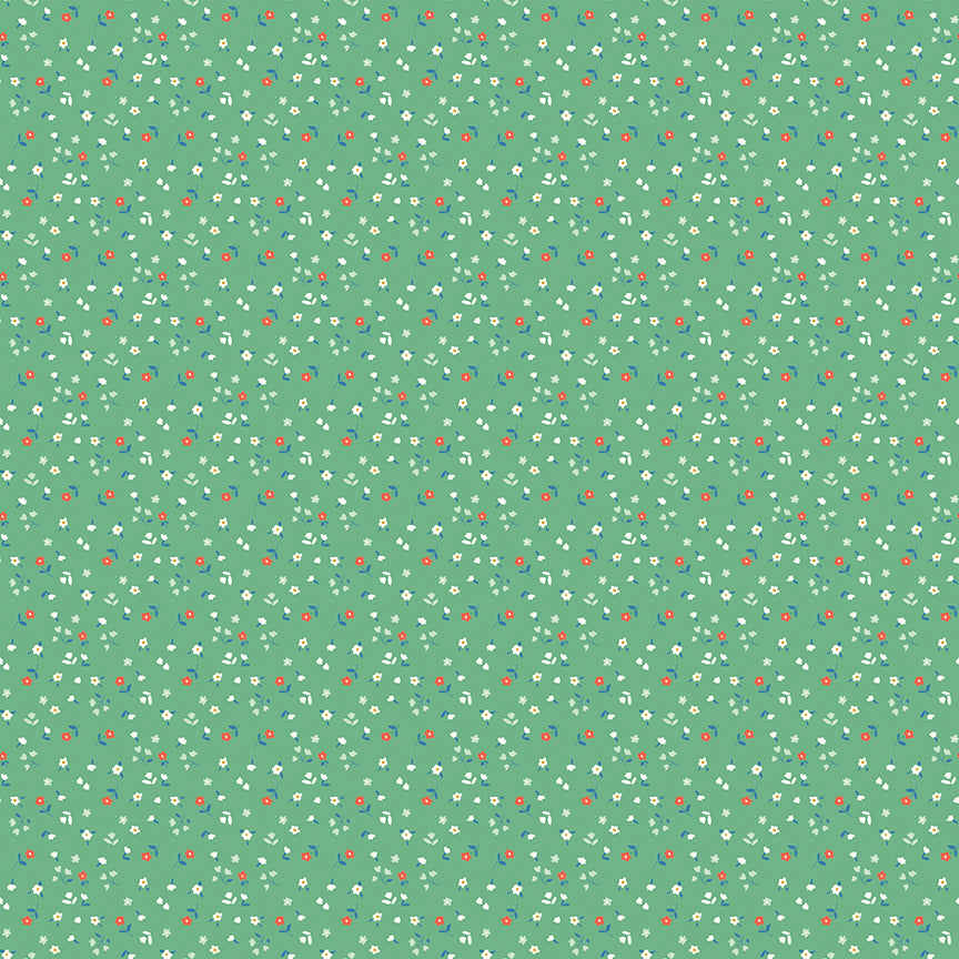 Cotton Nook - Flowers - Green - C17975-GREEN
