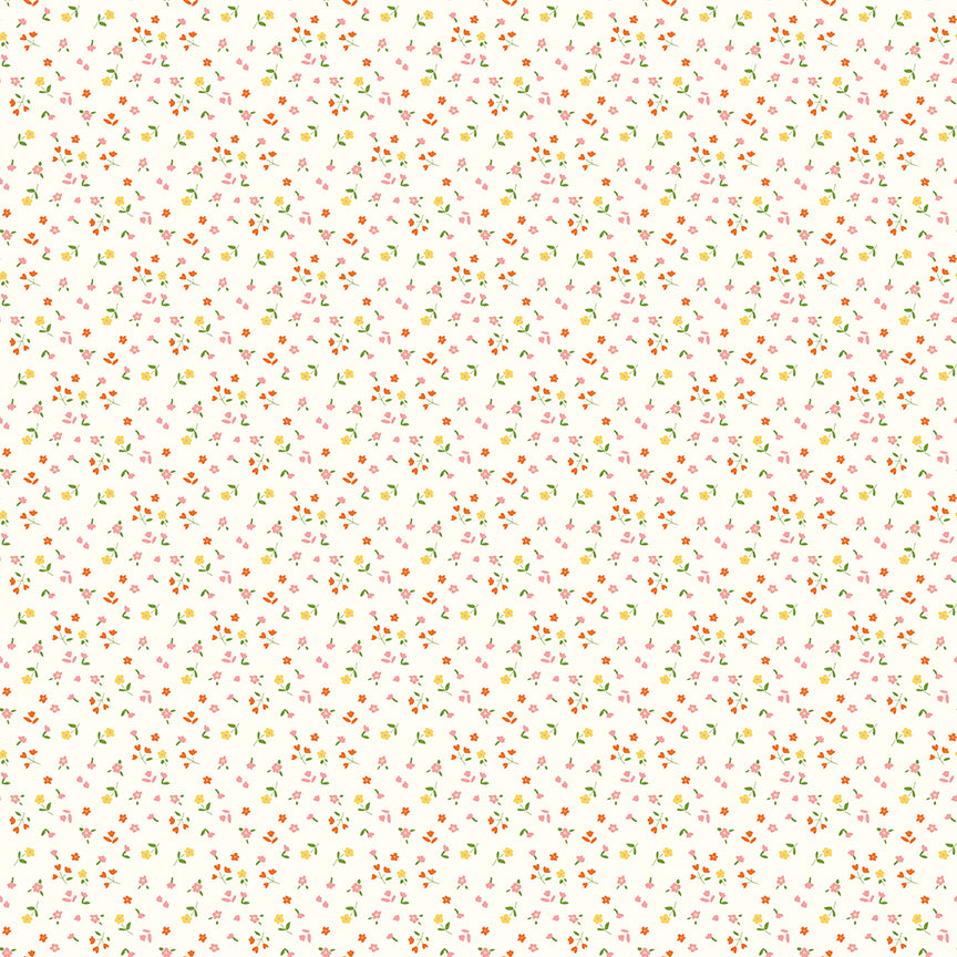 Cotton Nook - Flowers - Vintage White - C17975-VINTAGEWHITE