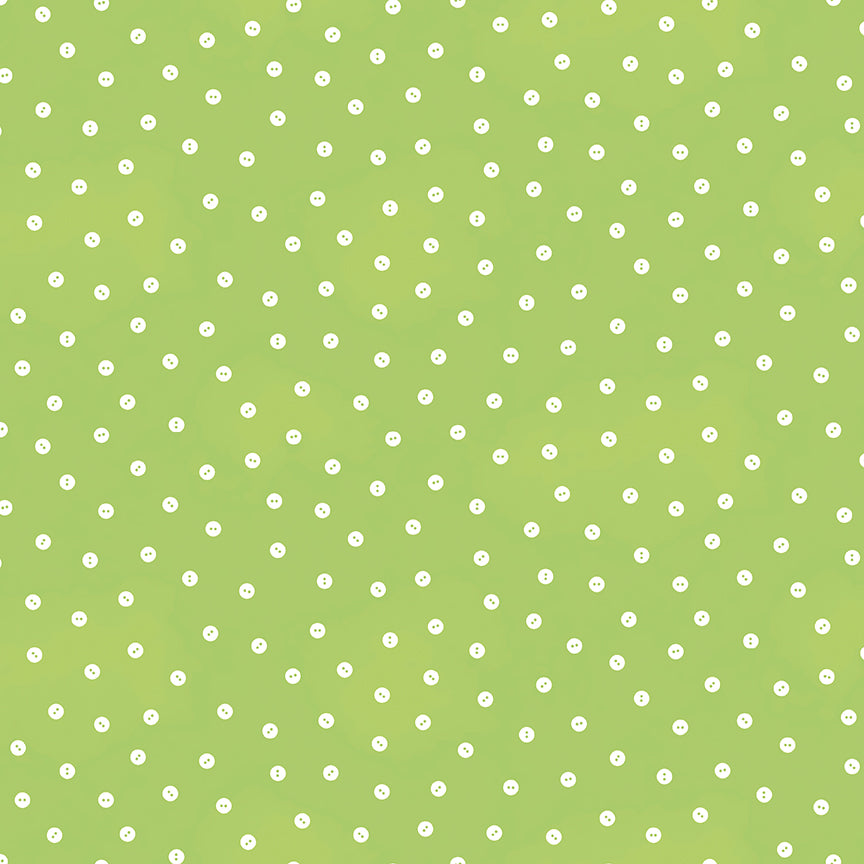 Green background with button white polka dots