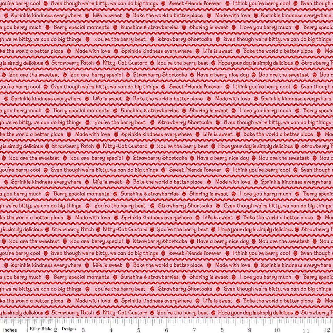 Text pattern on fabric with red and white colors