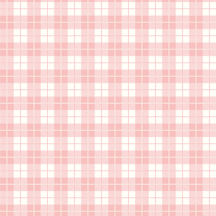 Pink and white plaid pattern