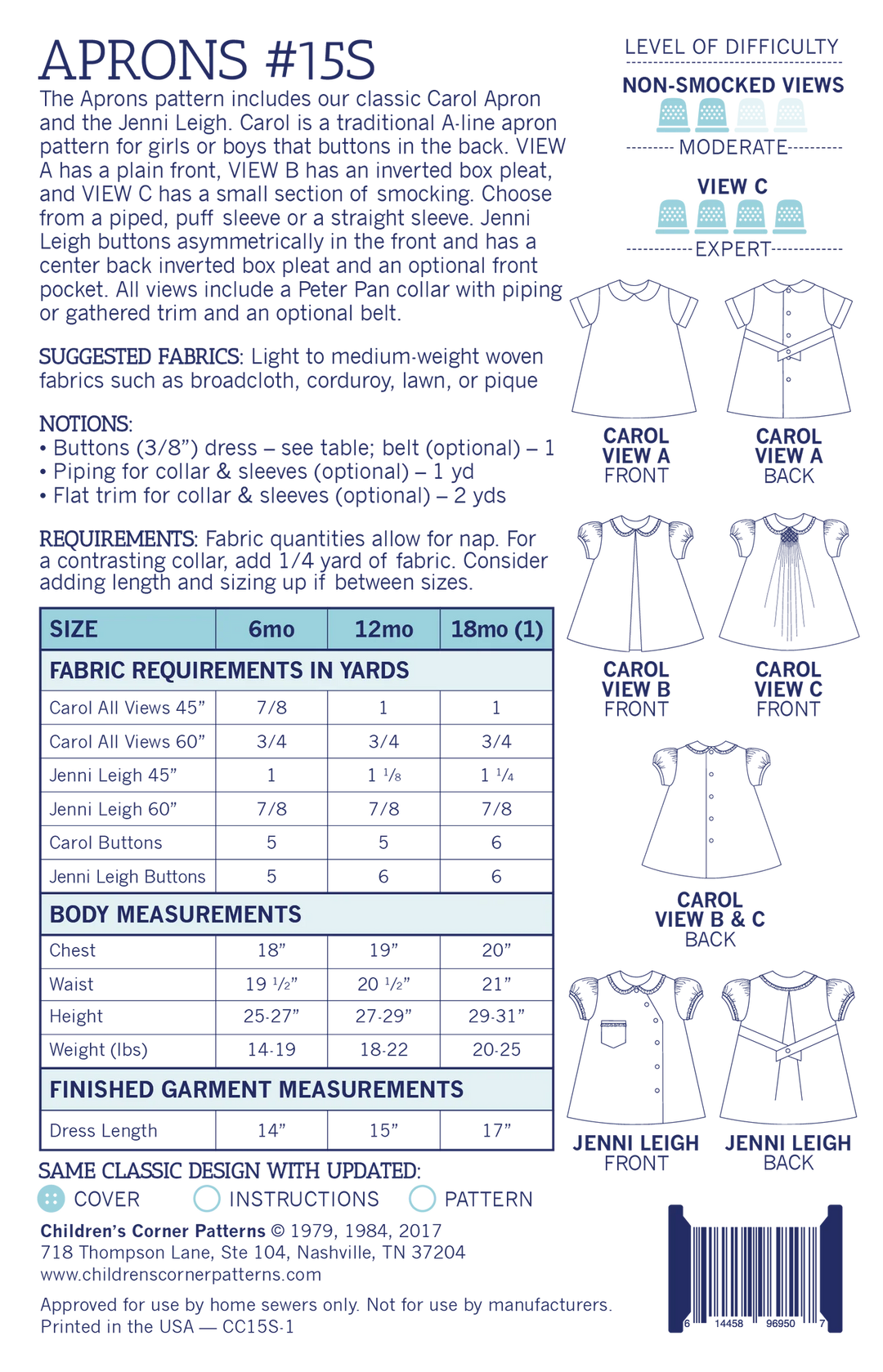 Aprons - 6mo-18mo - #15S