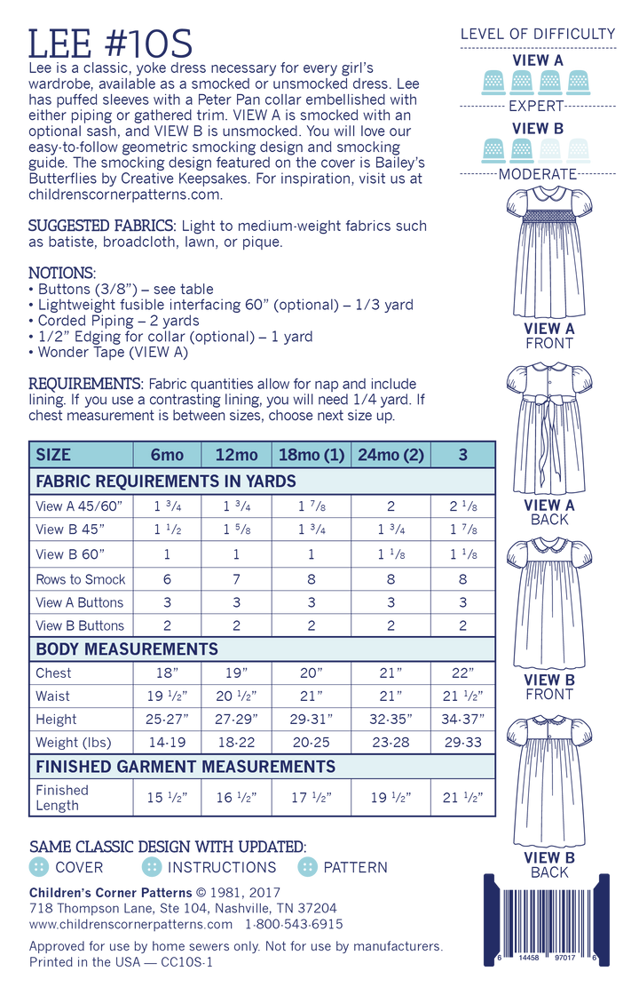 Lee 6mo-3 Pattern