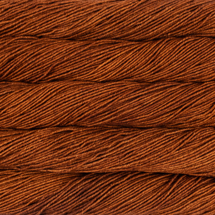 Close-up of brown yarn texture