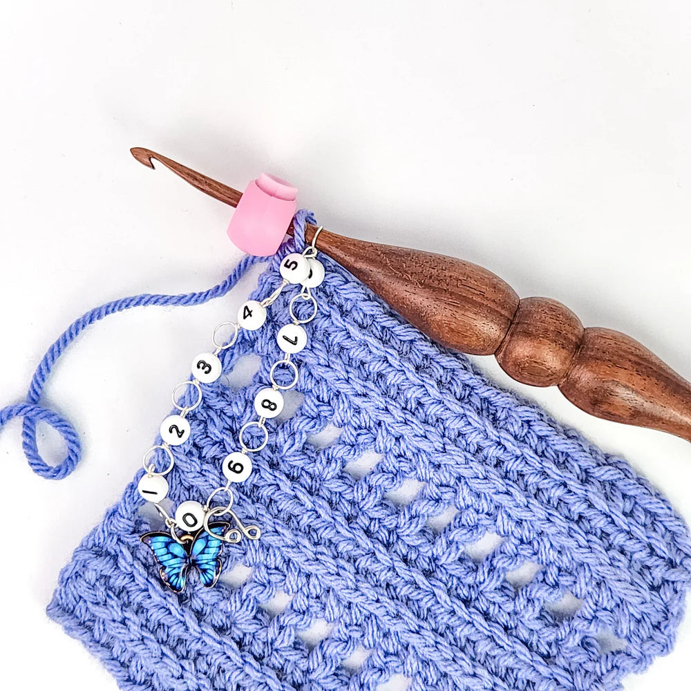 Cable Locks - Small Circular Needle Cord Stops - Pink