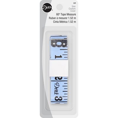 Blue tape measure in the original package