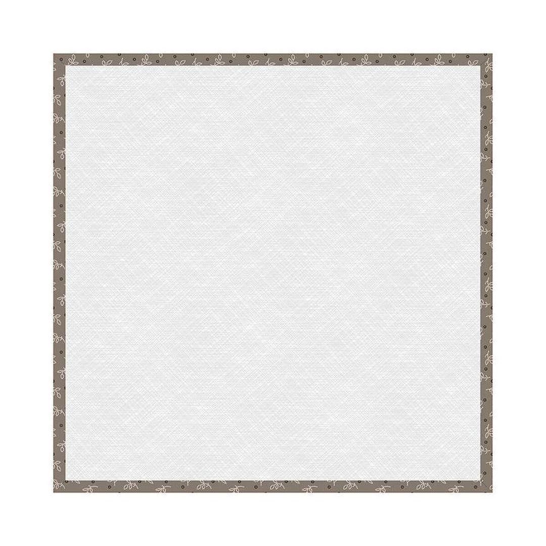 White design board with a decorative brown frame on a white background