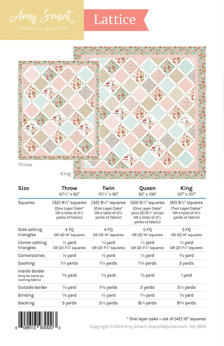 Lattice Quilt Pattern - DQ-1604