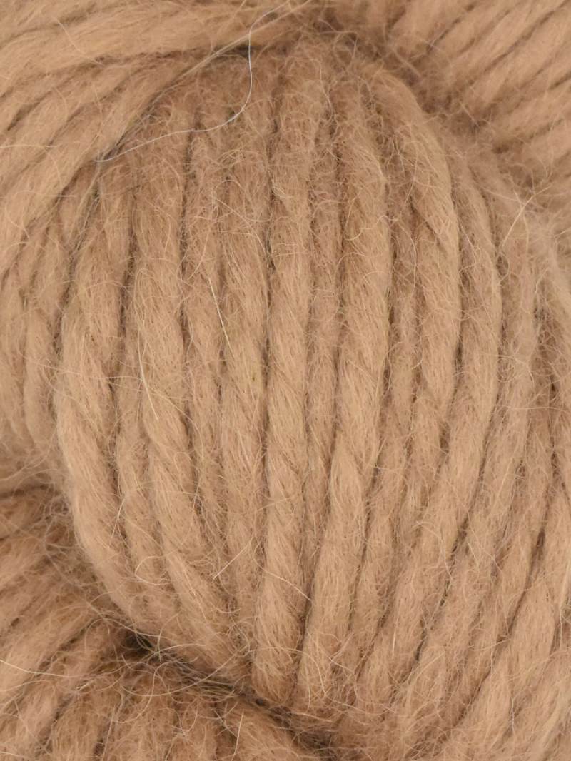 Close-up of a ball of brown yarn