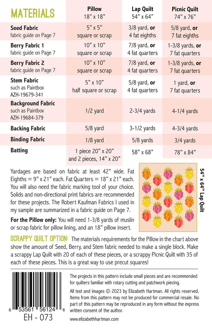 Berry Season Quilt Pattern - EH-073