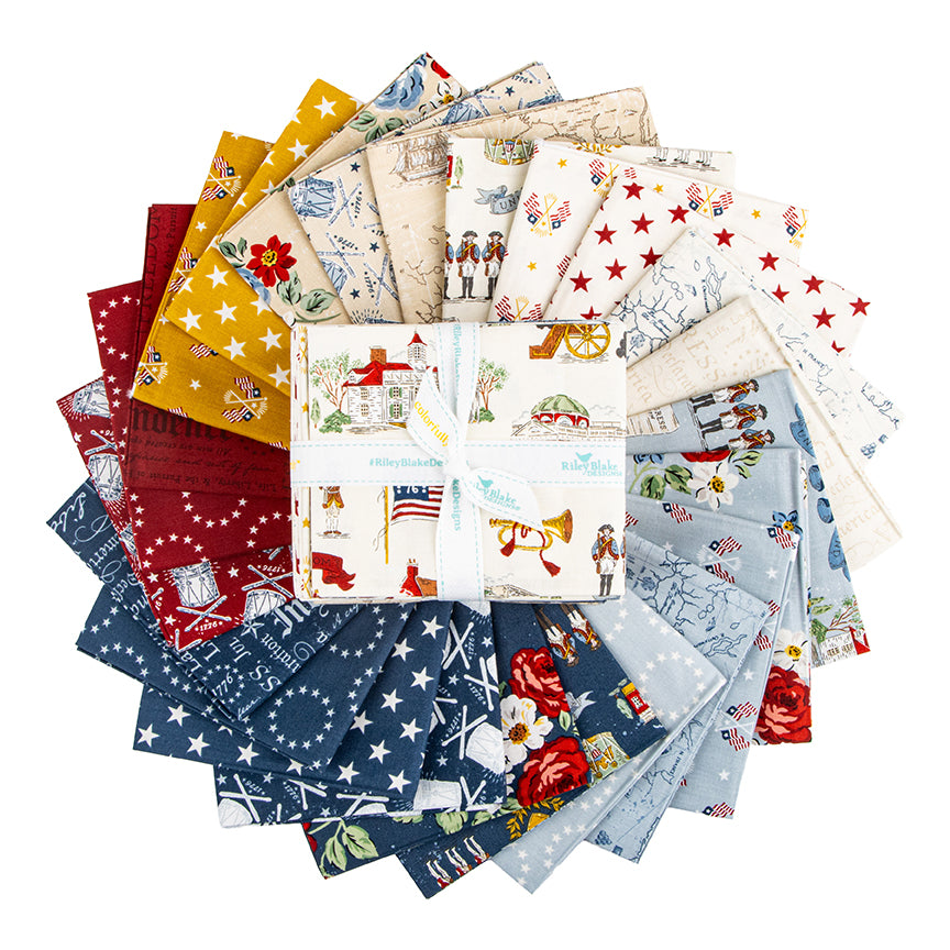 Collection of various fabric swatches with different patterns and colors on a white background