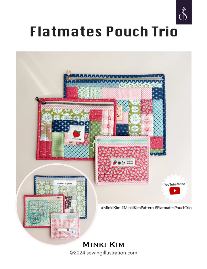 Flatmates Pouch Trio Pattern - Minki Kim