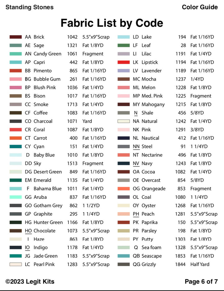 Standing Stones Pattern