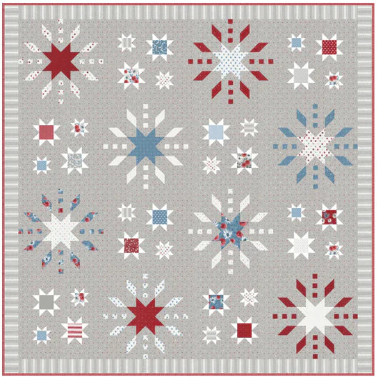 Grand Finale Quilt Kit featuring Old Glory by Lella Boutique for Moda