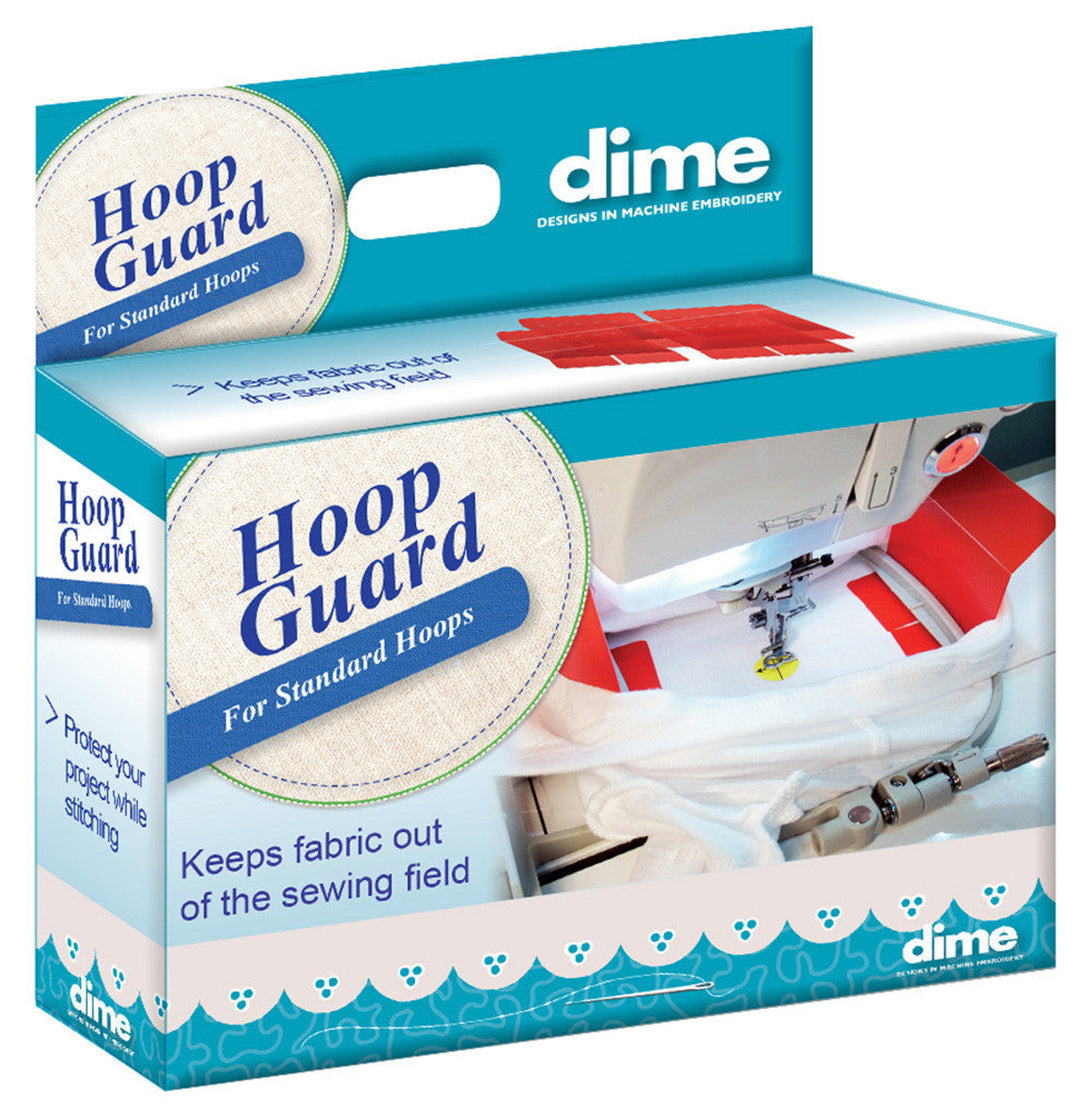 Box of Dime Hoop Guard for machine embroidery on a white background