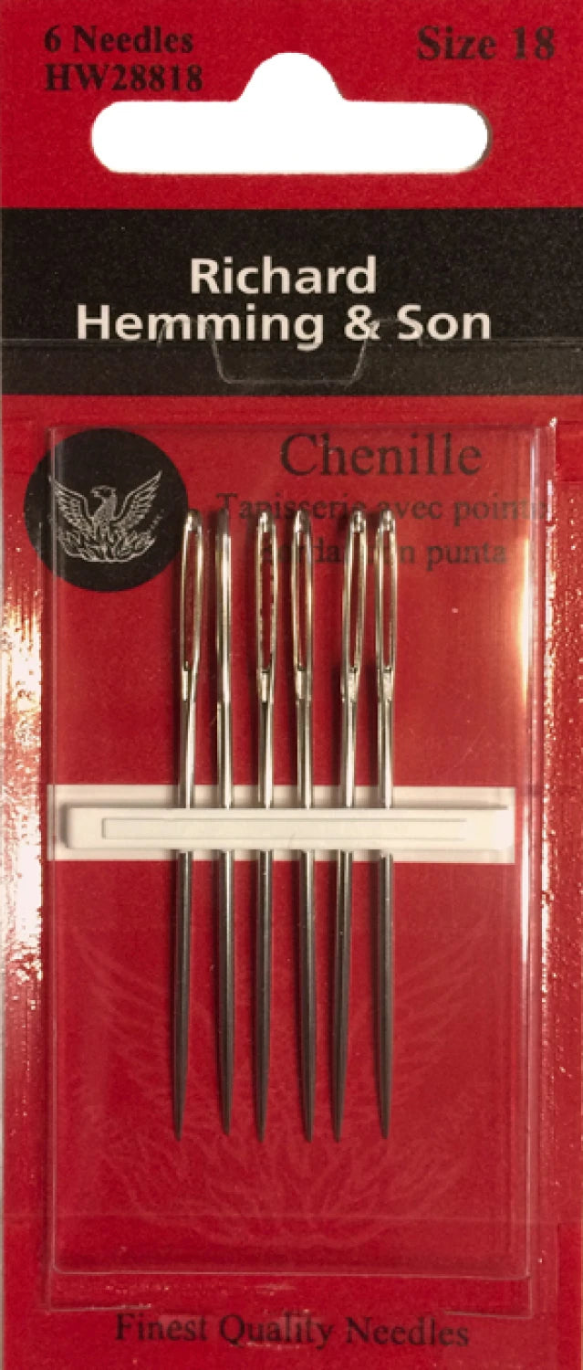Pack of Richard Hemming & Son needles with red background