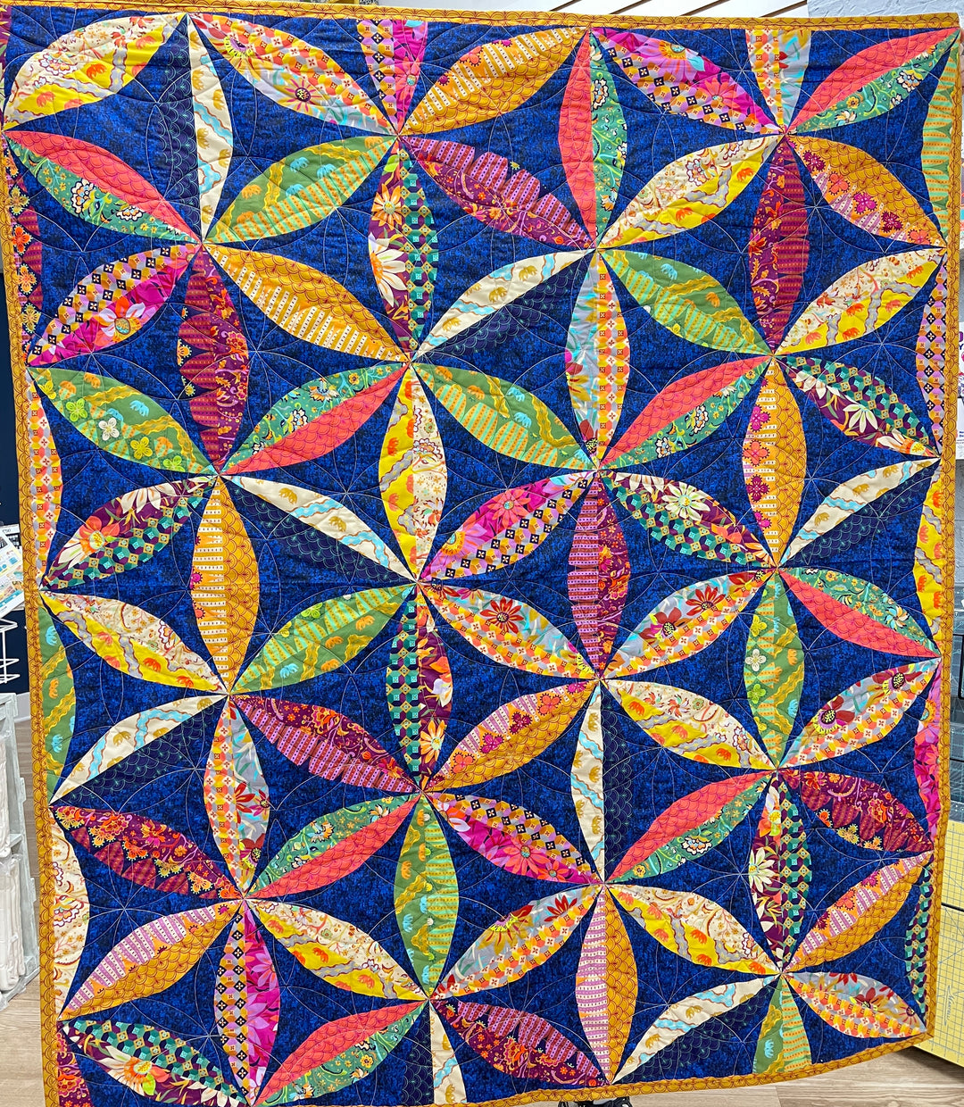 Quilt using Trade Winds fabric collection