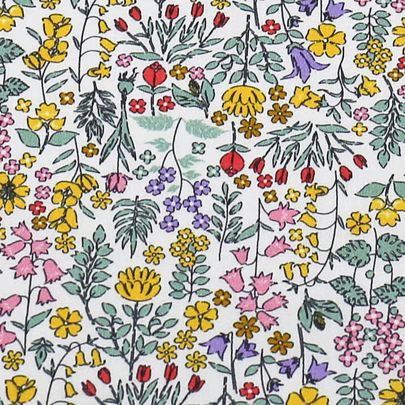 yellow pink mint rust red purple floral