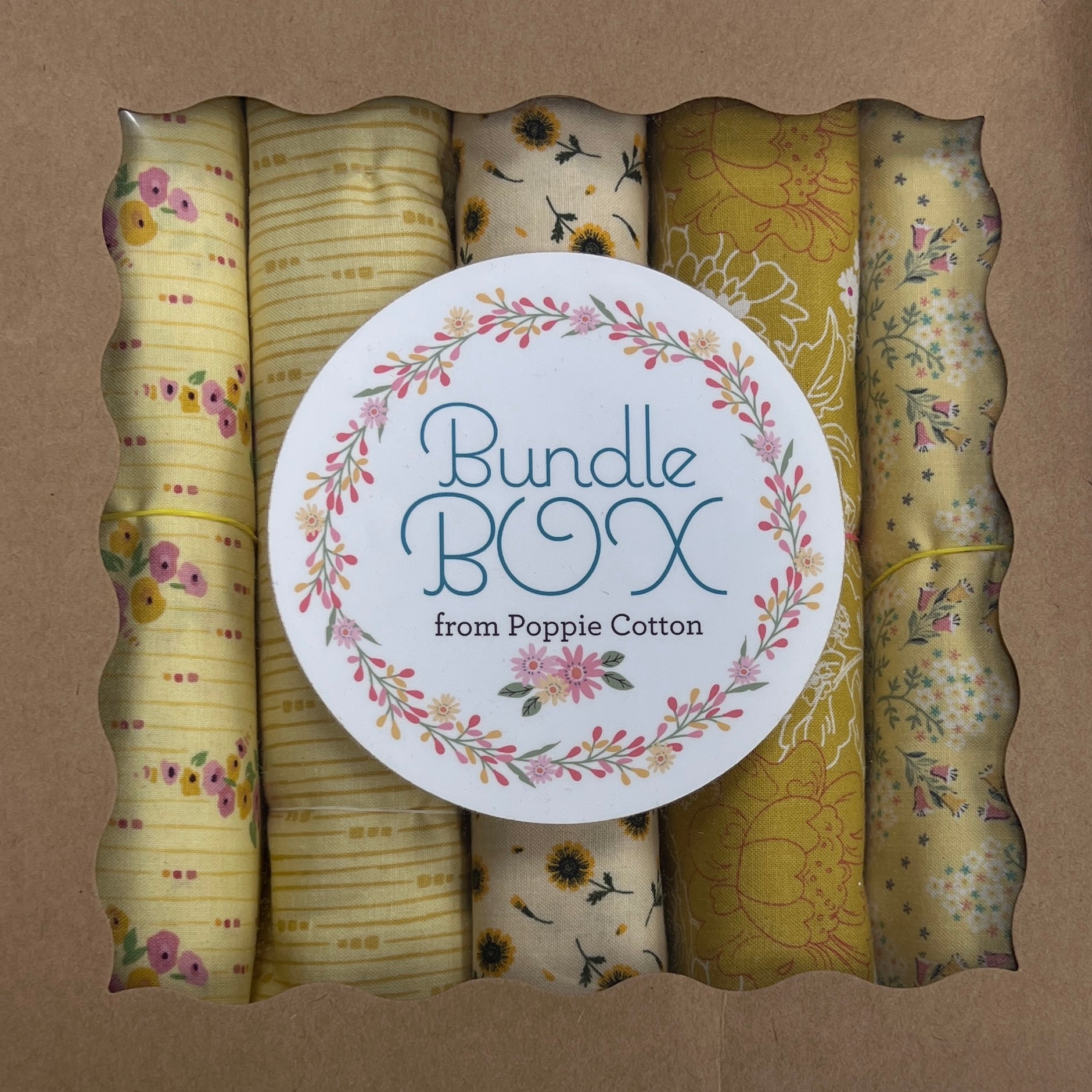 Yellow 1 yd Box Bundle - Poppie Cotton