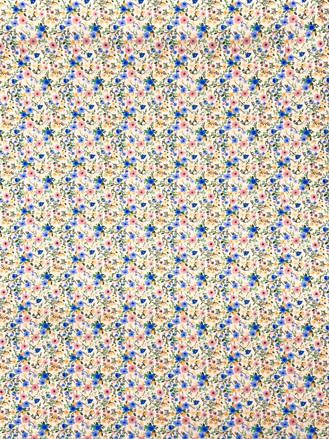 Blue, Peach, & Pink Floral - #2853