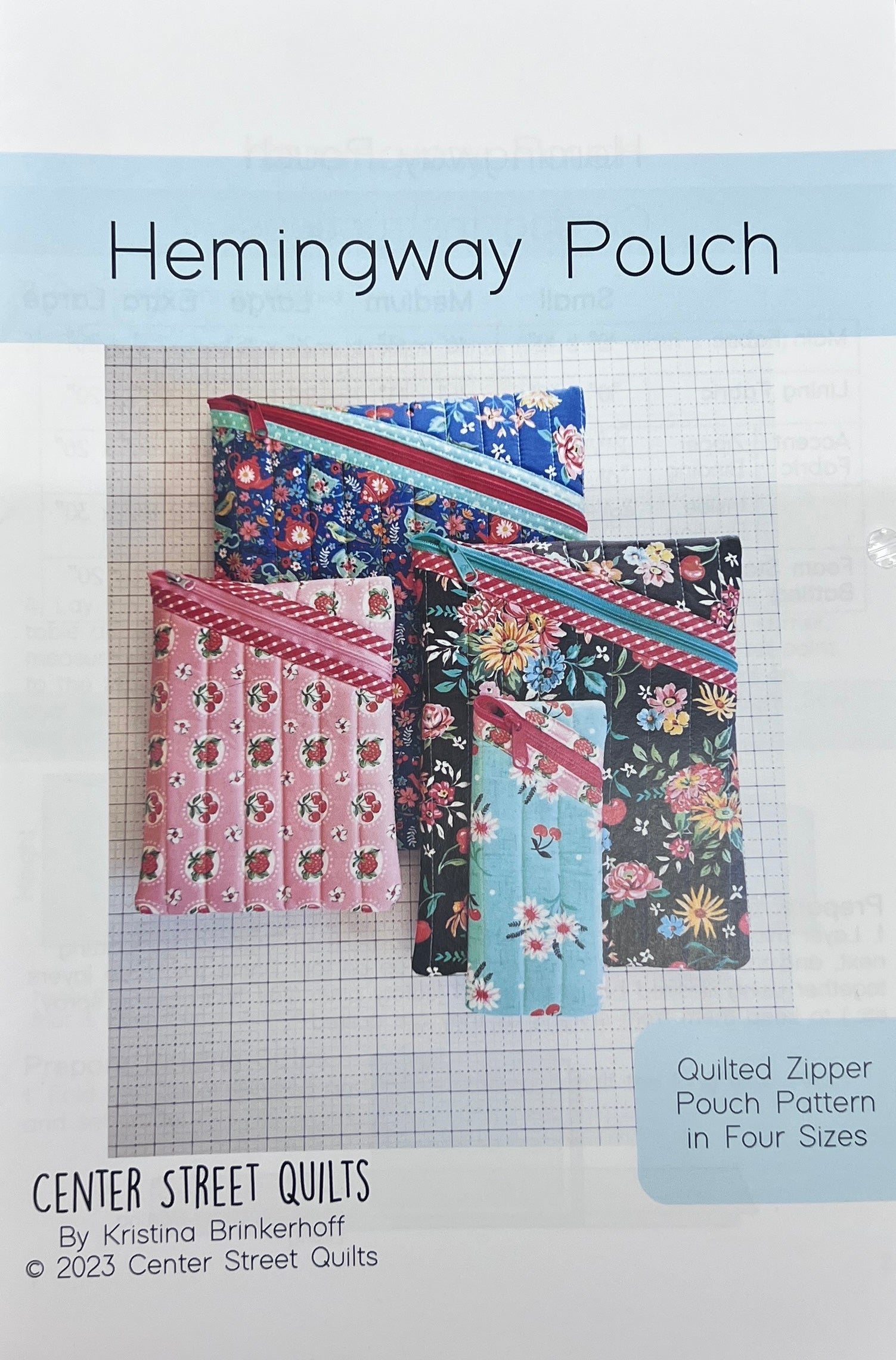 Hemingway Pouch Pattern - Center Street Quilts