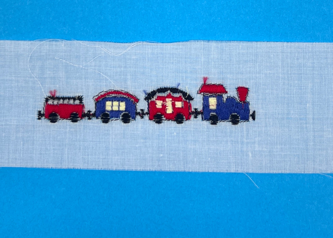 Embroidered Insertion - Trains - 729128 E-432