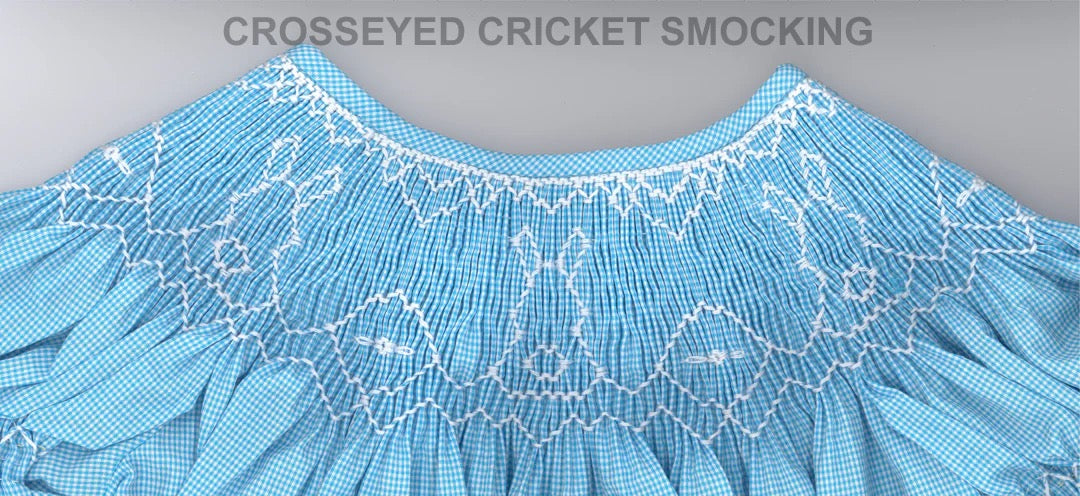 Smocking plate with geometric bunnies.