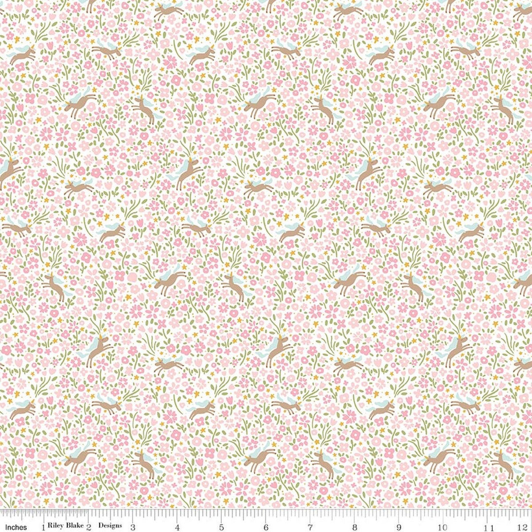 Little Posies Unicorns Pink - C18325