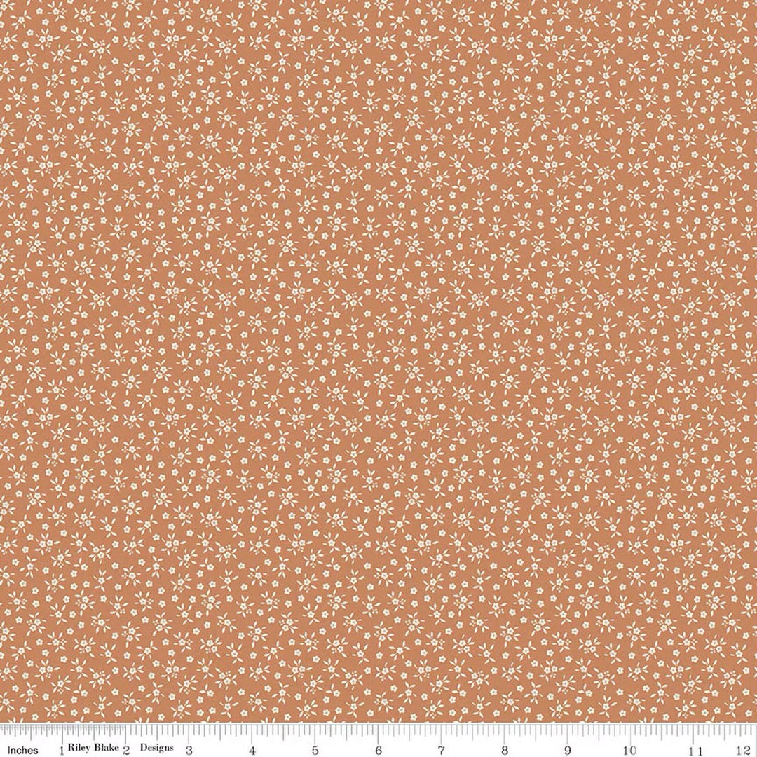 Pink fabric with small floral pattern