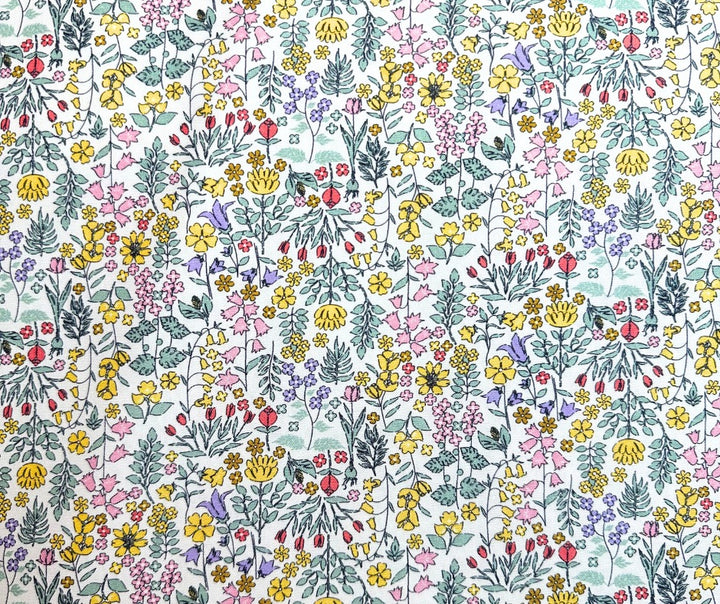 yellow pink mint rust red purple floral
