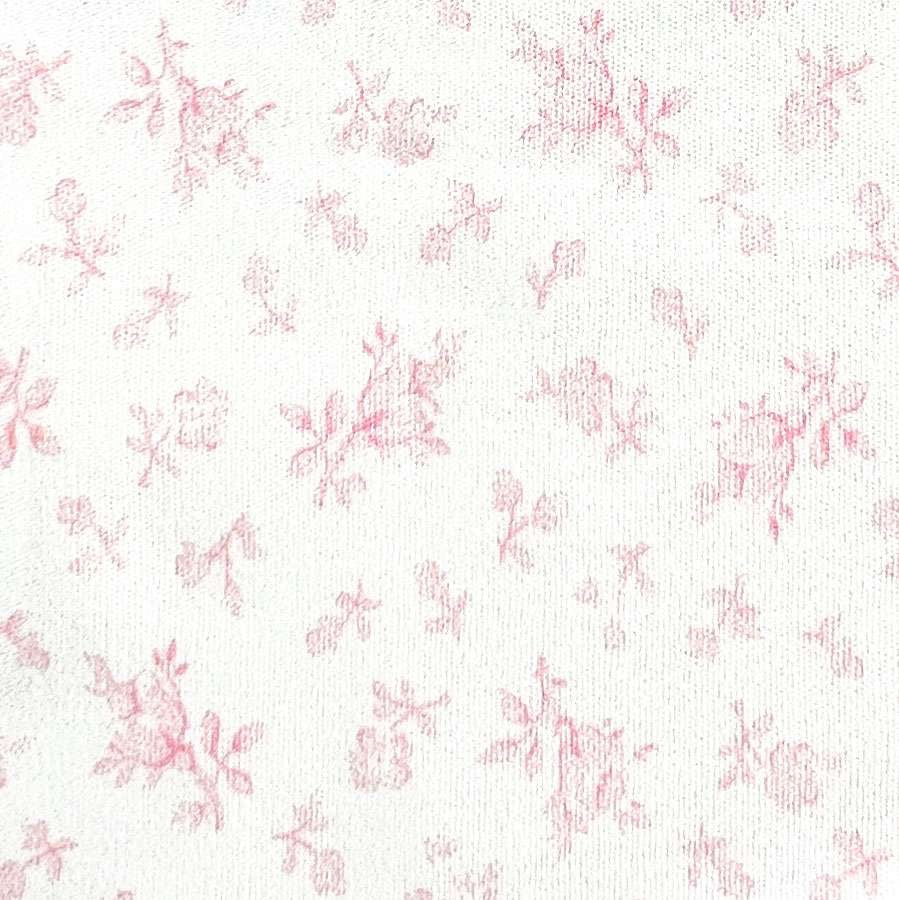soft pink floral on a white background