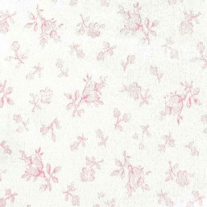 soft pink floral on a white background