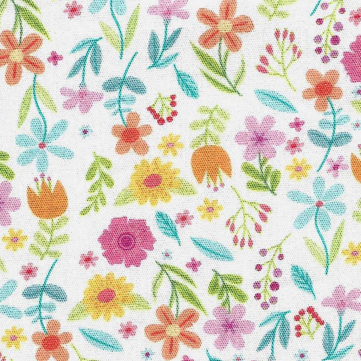 Colorful floral pattern on a white background
